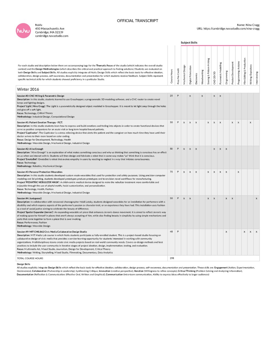LMS-integrated transcript version
